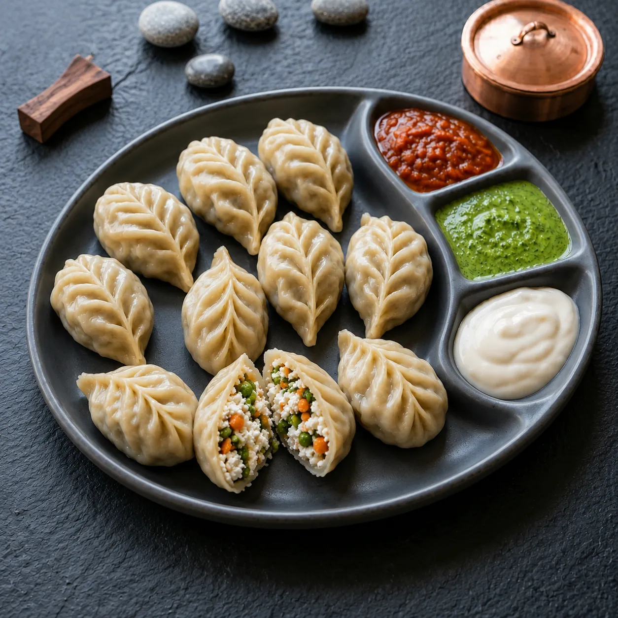 Veg Paneer Steamed Momos