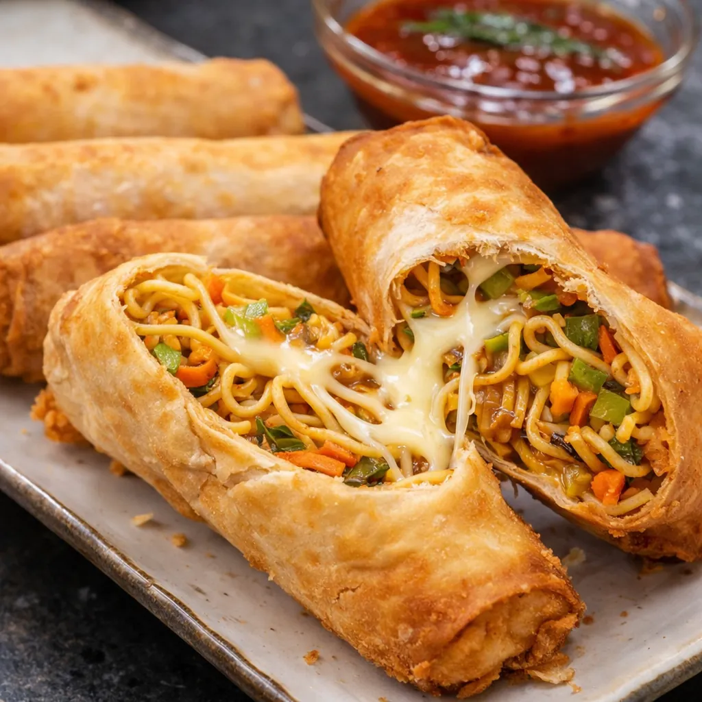Cheesy Veg Spring Rolls