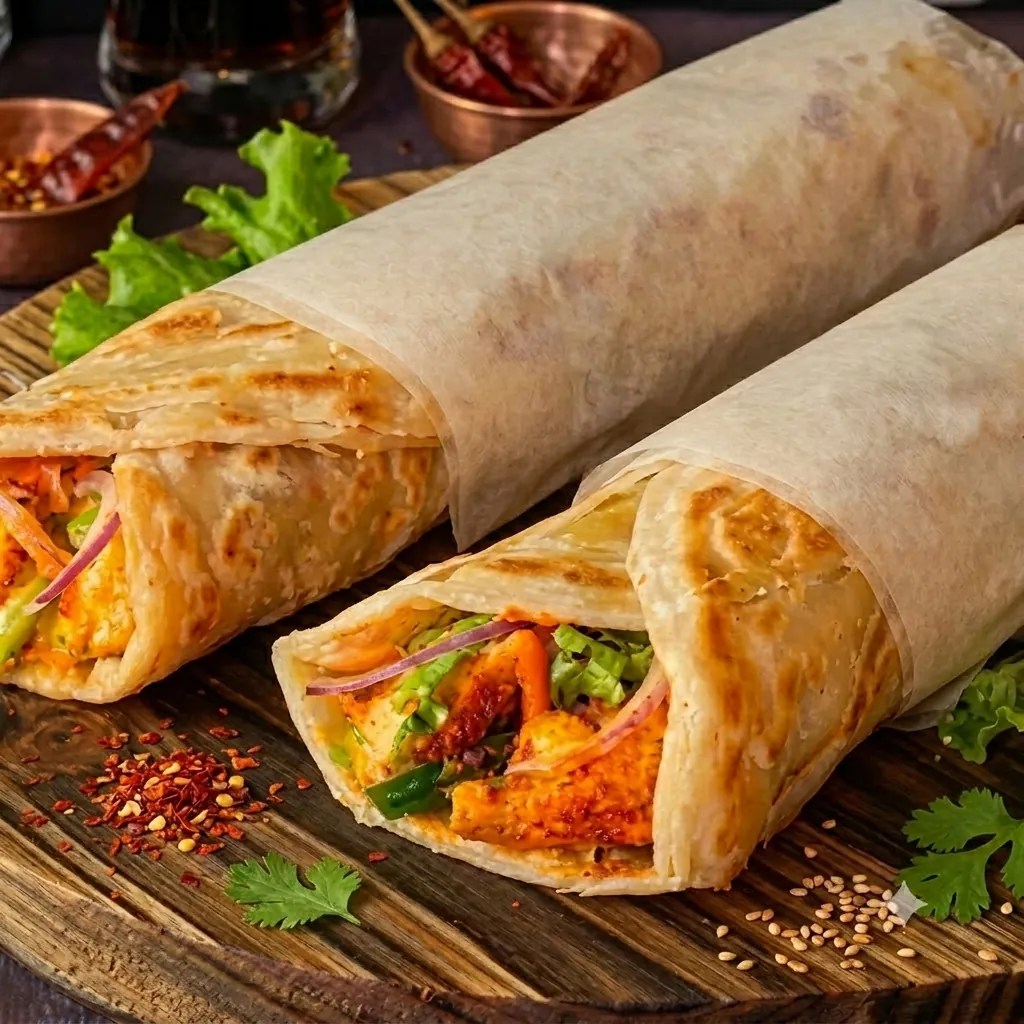 Chilly Paneer Roll