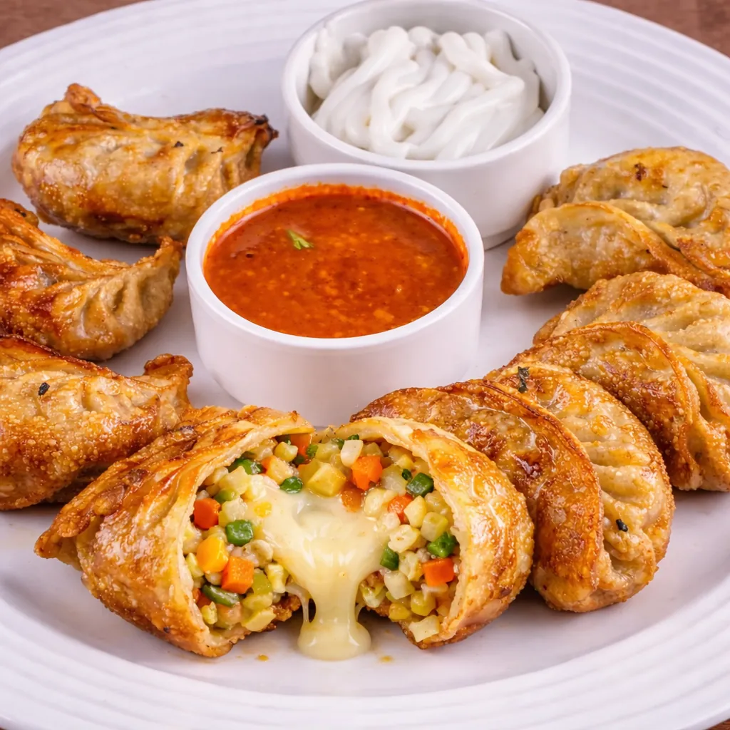 Cheese Veg Fried Momos