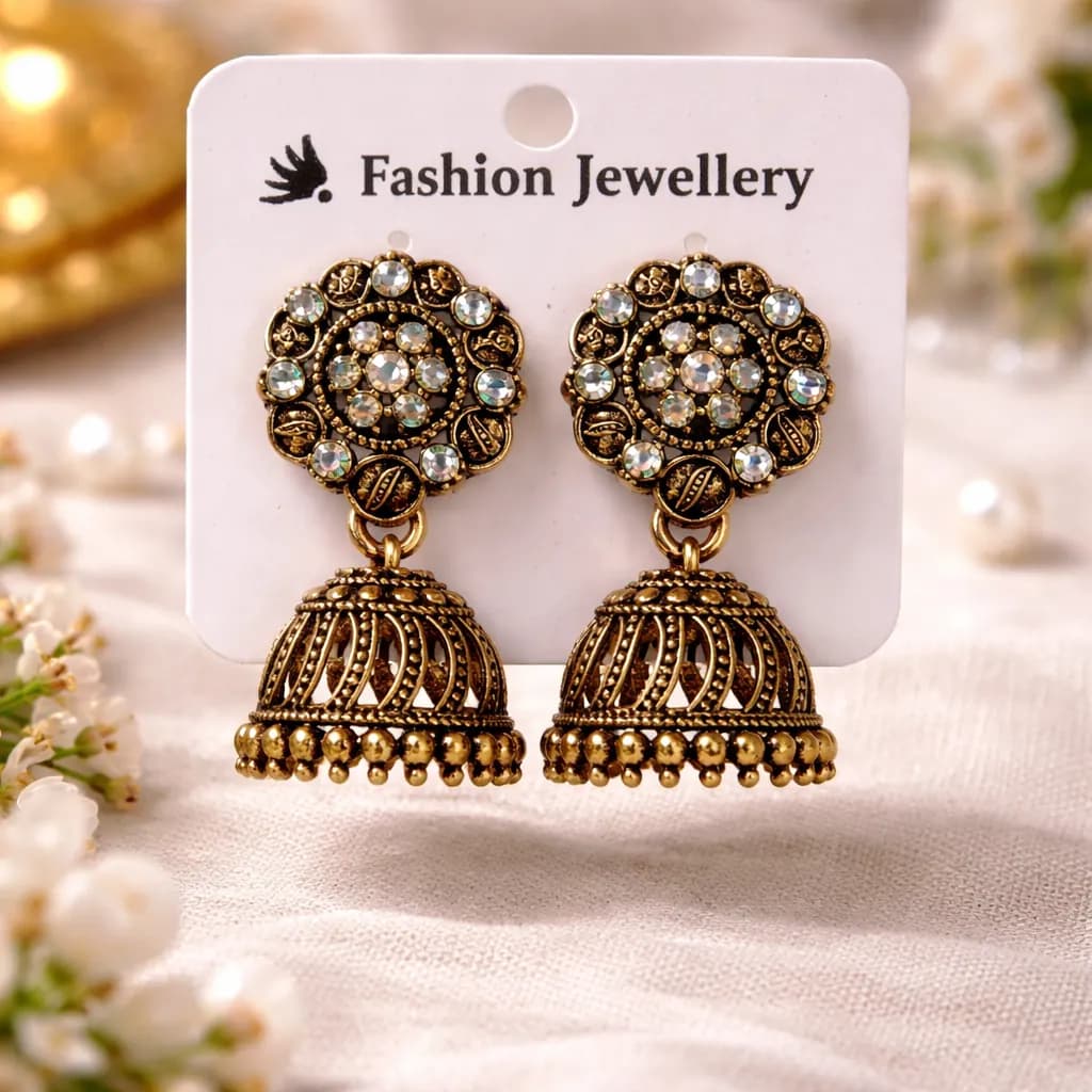 Royal Floral Antique Jhumkas