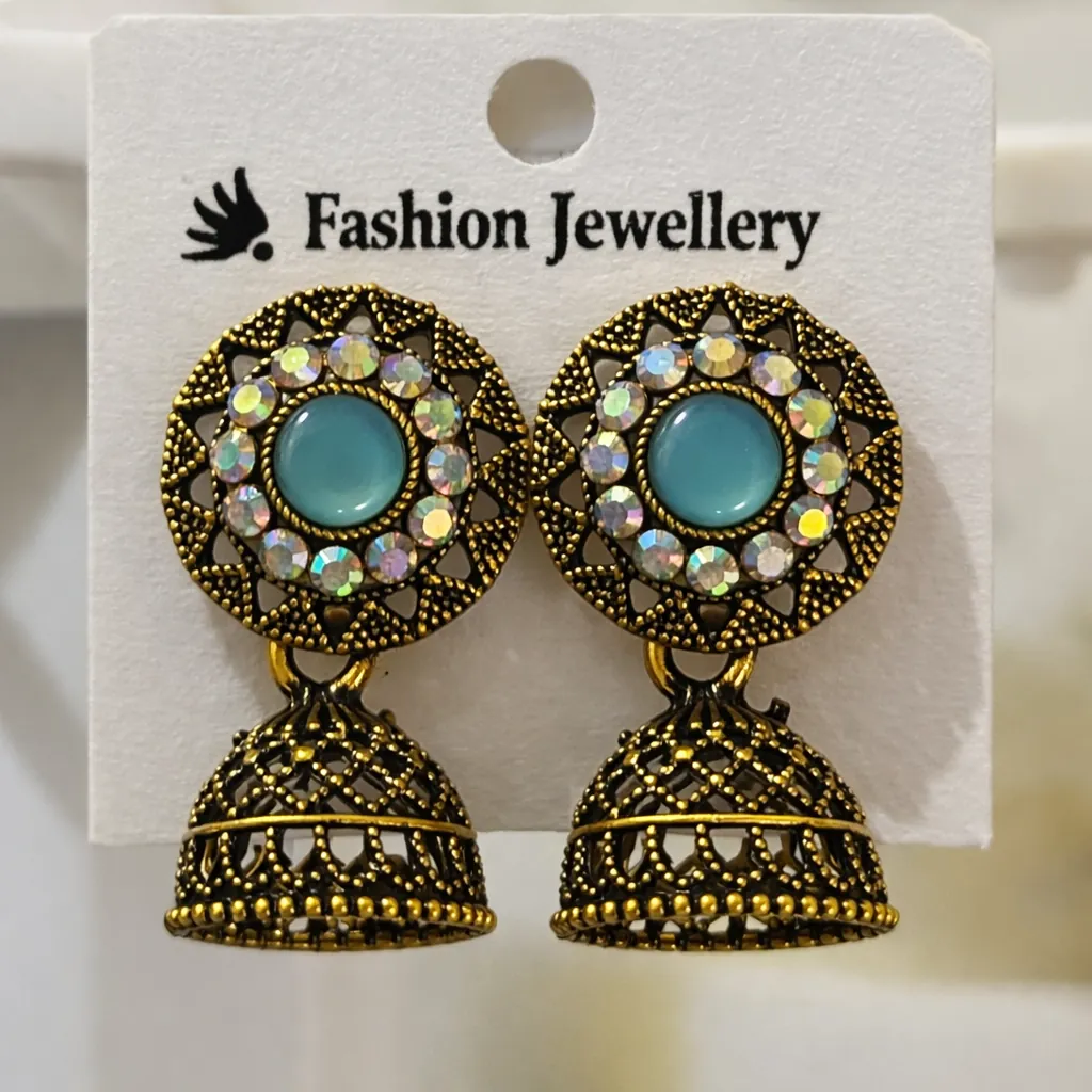 Ocean Glow Antique Finish Jhumkas product image
